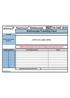 HeartLight X3 Endoscope Tracking Card